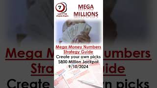 Mega Money Numbers Strategy Guide 800 Million Jackpot 91024 lottery cash megamillions games [upl. by Nata503]