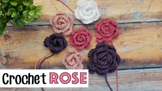 Quick amp Easy Crochet Rose  Sewrella [upl. by Sall]