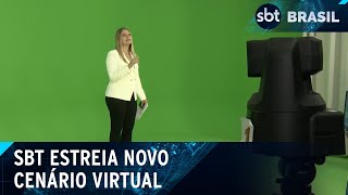 Novo cenário virtual do jornalismo estreia no SBT  SBT Brasil 071024 [upl. by Lyndsey]