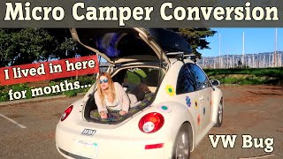 MICRO CAMPER Conversion of my VW BUG [upl. by Ayihsa]