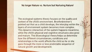 MODULE 10 BRONFENBRENNERS ECOLOGICAL THEORY [upl. by Carmon912]