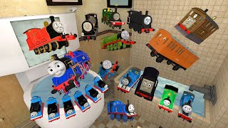 Destroyed All Thomas amp Friends in Bathroom Garrys Mod [upl. by Thora523]