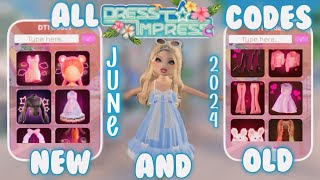 ALL UPDATED CODES TO DRESS TO IMPRESS OLD AND NEW JUNE 2024 [upl. by Denys]