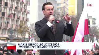 Krzysztof Bosak przemawia na Marszu Niepodległości 2024 MarszNiepodległości [upl. by Guyon]