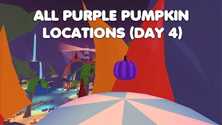 ALL PURPLE PUMPKIN LOCATIONS DAY 4 in Adopt me [upl. by Metzger]