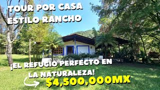 Casa en venta estilo rancho 4500000 De 3 recámaras 12800m2 con alberca árboles frutales Ejidal [upl. by Durward549]