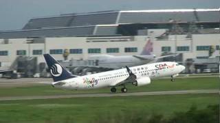 ShanDong Airlines Hainan Plane takes off from RCTP [upl. by Acinorehs147]