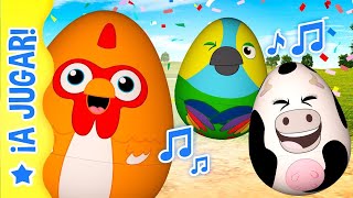 ¡Canta El Gallo y La Pata con los Huevos Sorpresa de la Granja y Más Juegos Divertidos  A Jugar [upl. by Mccall]