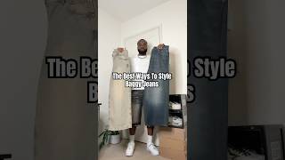 The Correct Ways To Style Baggy Jeans baggyjeans styling fashiontips mensfashion [upl. by Lawan]