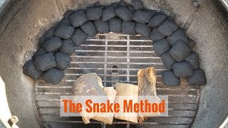 The Snake Method For Charcoal Pork Butt Smoked On A Weber Grill [upl. by Annairol719]