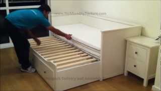 IKEA Hemnes Day Trundle Bed with 3 Drawers White [upl. by Tessil631]