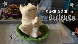 🐸 QUEMADOR de INCIENSO de CEMENTO en forma de RANA [upl. by Suertemed]