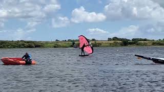 Wing foiling at Stithians lake part 4 [upl. by Brezin]