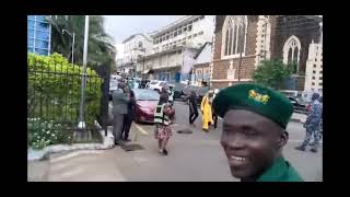 Sierra Leone Immigration Officials parade and conference in Freetown Sierra Leone [upl. by Vitoria]