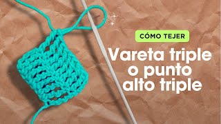 Cómo Hacer Vareta Triple a Crochet  Tutorial Paso a Paso [upl. by Baum199]