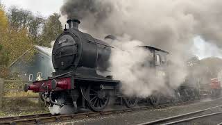 J27 No 65894 BR Black and weathered on local pick up goods train with 13 wagons [upl. by Alistair]