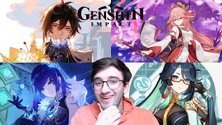 New Honkai Star Rail Player REACTS to all GENSHIN IMPACT Character Demos [upl. by Nedak]