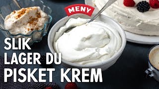 Slik lager du perfekt pisket krem [upl. by Aihsirt]