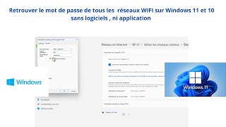 Toutes les méthode pour retrouver le mot de passe des réseaux Wifi sur Windows 11 et 10 [upl. by Cirred]