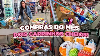 COMPRAS DO MÊS NO ATACADÃO DOIS CARRINHOS CHEIOS😱  COMPRAS DO MÊS DEZEMBRO [upl. by Nodyroc]