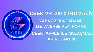 CEEK VR ANALİZ  BOĞA HEDEFİ  APPLE MİCROSOFT İLE İŞ BİRLİKLERİ [upl. by Ahsikrats893]