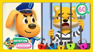 Polícia Capturando Ladrão 👮 Historinha Engraçada do Detetive Labrador 🔍 1 Hora 🎬 Compilação [upl. by Eerok]