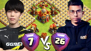 World Champion Player vs Sumit 007 in Clash of Clans [upl. by Huoh]