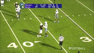 College Football Chowan at Barton Highlights 83123 [upl. by Aerdnek]