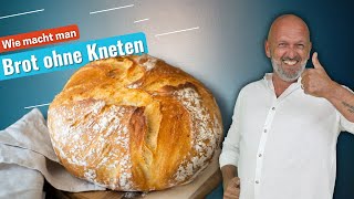 BROT ÜBER NACHT  ohne Kneten  für Einsteiger 2023 [upl. by Annawahs]