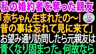 私の婚約者を奪った元親友が「赤ちゃん生まれたの♪見に来てよ～。昔の事は忘れてw」→家族全員で訪問した結果、元親友は真っ青に。なぜなら私の夫は… [upl. by Esorbma]