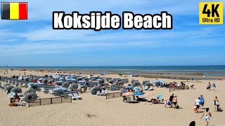 Koksijde Beach  Belgium Walking Tour 4k60fps 2022 ⛱ [upl. by Roddy]