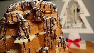 Come farcire un pandoro pandoro con crema pasticcera FACILE DA SPORZIONARE [upl. by Weibel]