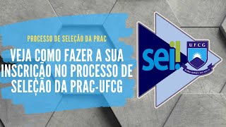 Gerando processo de inscrição no SEIUFCG [upl. by Childers105]