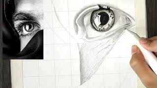 How to Draw Hyper Realistic Eyes  Step by Step [upl. by Nilyram]