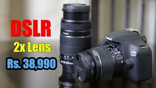 Canon EOS 1500D review  entry level DSLR with 1855 and 55250mm for Rs 38990 [upl. by Abbate]