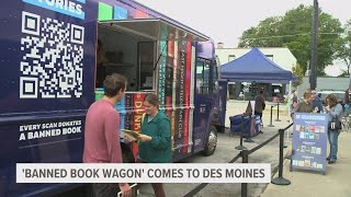 Beaverdale Books hosted Banned Book Wagon tour Sunday [upl. by Airamalegna317]