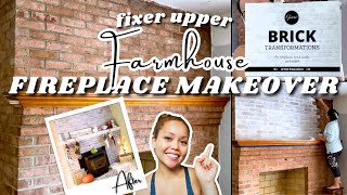 DIY GIANI BRICK TRANSFORMATIONS WHITEWASH  BRICK FIREPLACE MAKEOVER [upl. by Anahsirk]