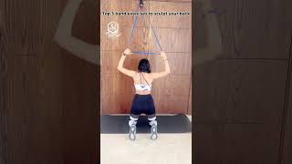 Top 3 band workout for your back backworkout bandworkout backfatworkout [upl. by Zanas]