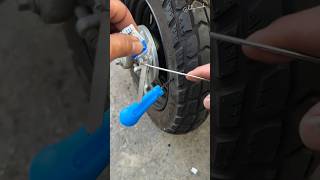 How to fix a punctured vakuum tire  the fastest emergency tire repair method tire tirerepair [upl. by Elurd]