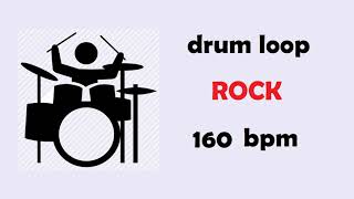 Rock 160 bpm drums  play along track [upl. by Eidurt]