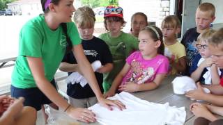 Tie Dye lesson at Camp Quackers [upl. by Jahdal]