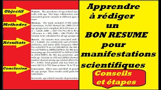 Comment rédiger un bon résumé de votre article scientifique étapes faciles et conseils efficaces [upl. by Otrevire642]