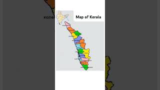 Map of Kerala viral gk politicalmap youtubeshorts [upl. by Jael746]