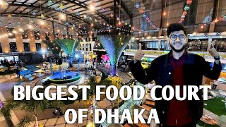 ৩০০ ফিটে ঢাকার সবচেয়ে বড় ফুড কোর্ট  Biggest Food Court Of Dhaka  Flavours On Fire  Realkhadok [upl. by Blanche159]