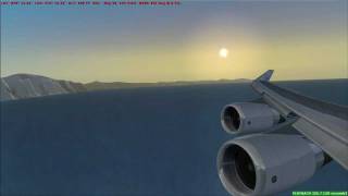 FSX PMDG 747 Landing  Longyearbyen Svalbard ENSB MultiAngle [upl. by Anomar471]