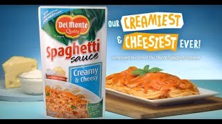 Del Monte Creamy and Cheesy Spaghetti Sauce TVC [upl. by Shatzer]