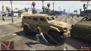 Five star escape with insurgent military vehicle  GTA 5  five star escape  insurgent rampage [upl. by Beau]