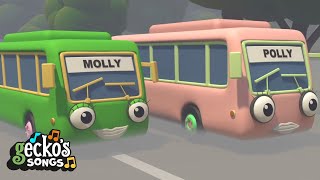 5 Little Buses  Geckos Garage Songs｜Kids Songs｜Trucks for Kids [upl. by Hesky277]