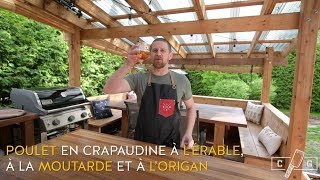 Poulet crapaudine fumé à lérable à la moutarde et à lorigan  Le Coup de Grâce X Maillard [upl. by Etessil]