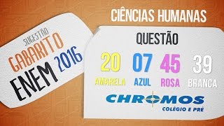 Gabarito ENEM 2016 CHROMOS  Prova Amarela Questão 20 [upl. by Sualkin]